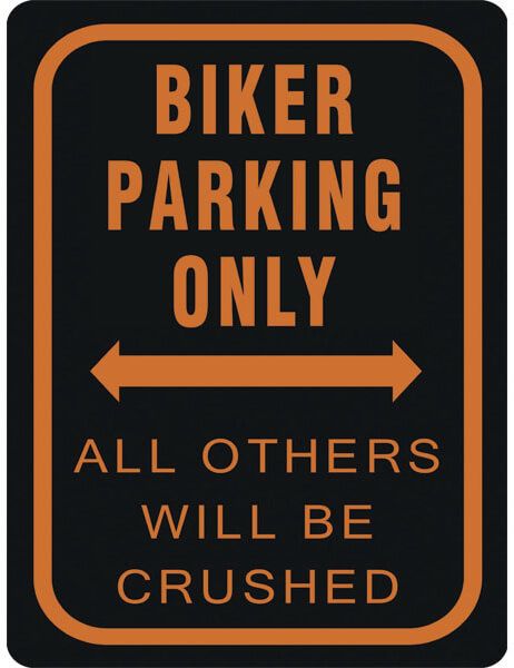 Blechschild Biker Parking Only, XL