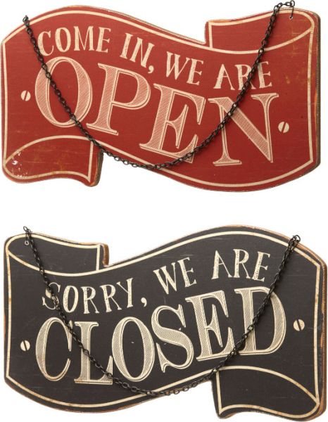 Schild Open – Close