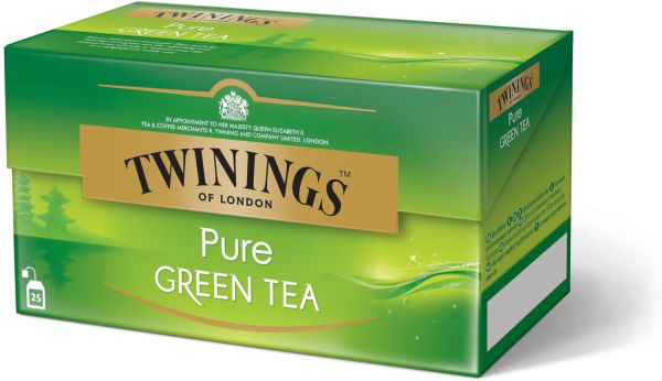 Twinings Pure Green Tea, Grüner Tee, 25 Teebeutel (50 g)