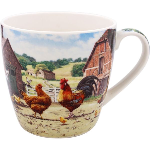 Becher Cockerel & Hen - Hahn & Henne, Breakfast Mug XL