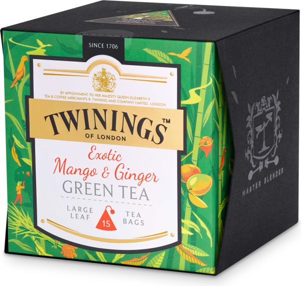 Twinings Platinum Exotic Mango & Ginger Green Tea, 15 Teebeutel (30 g)