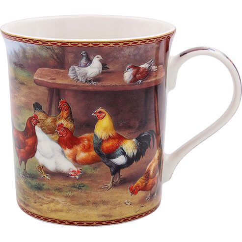 Becher Country Life Rooster and Chicken, Edgar Hunt