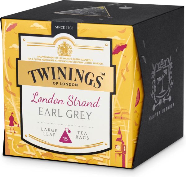 Twinings Platinum London Strand Earl Grey Tee, 15 Teebeutel (37,5 g)