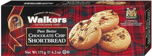 Walkers Chocolate Chip Shortbread, 175 g