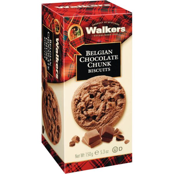 Walkers Belgian Chocolate Chunk Biscuits, 150 g