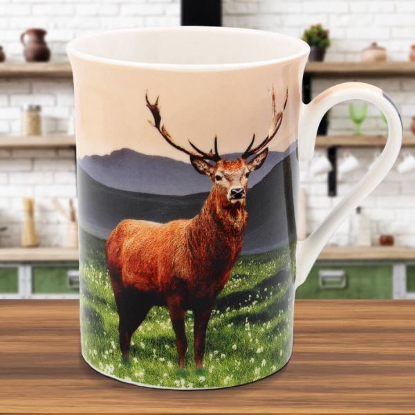 Becher Stag in Highlands - Hirsch in den Highlands, hellbraun