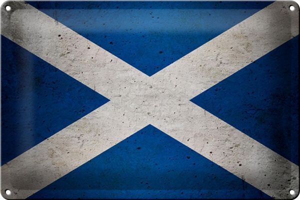 Blechschild Saltire Scotland Vintage