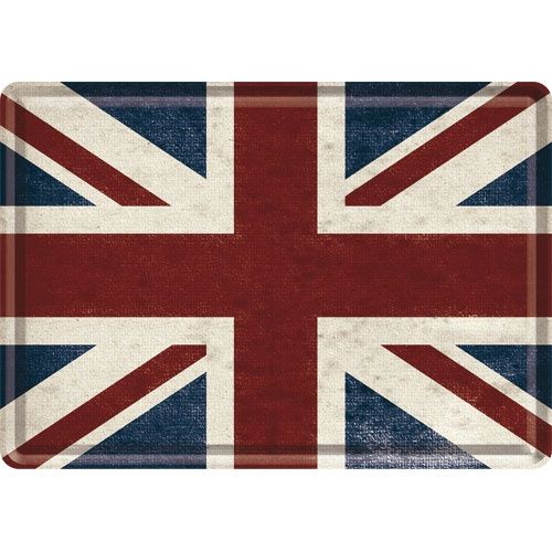 Blechpostkarte Union Jack