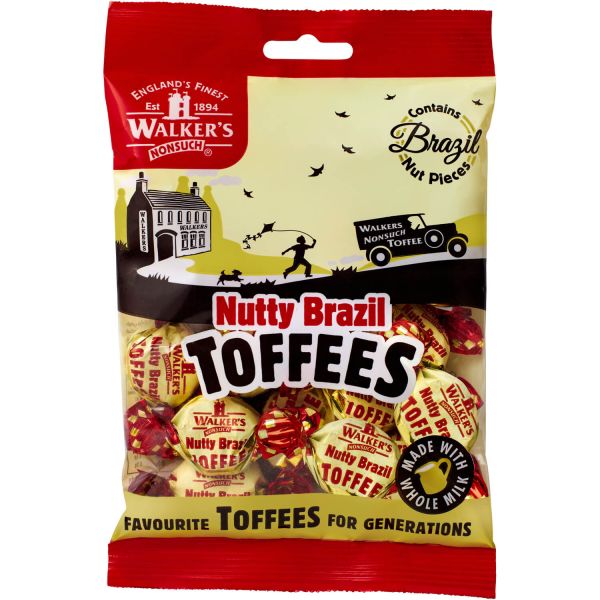 Walker's Nonsuch Nutty Brazil Toffees, 150 g