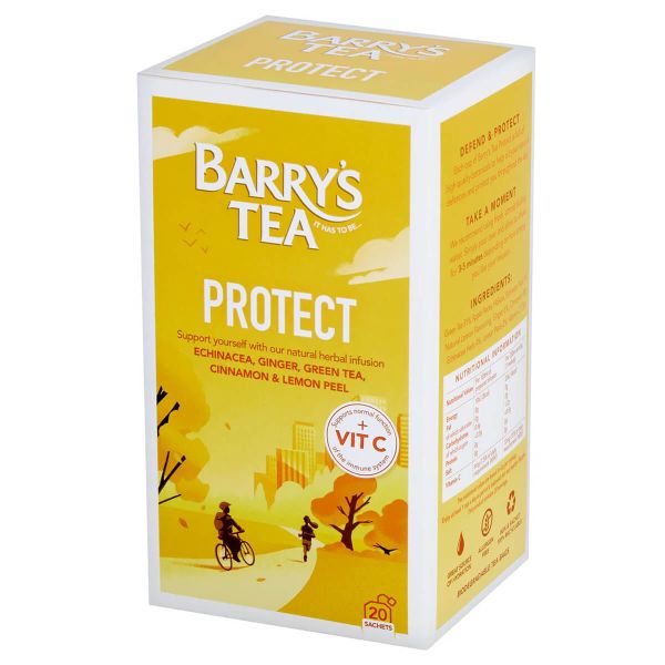 Barrys Tea Grüner Tee mit Echinacea, Ingwer, Zimt & Zitrone, 20 Teebeutel (40 g) MHD 11/2025
