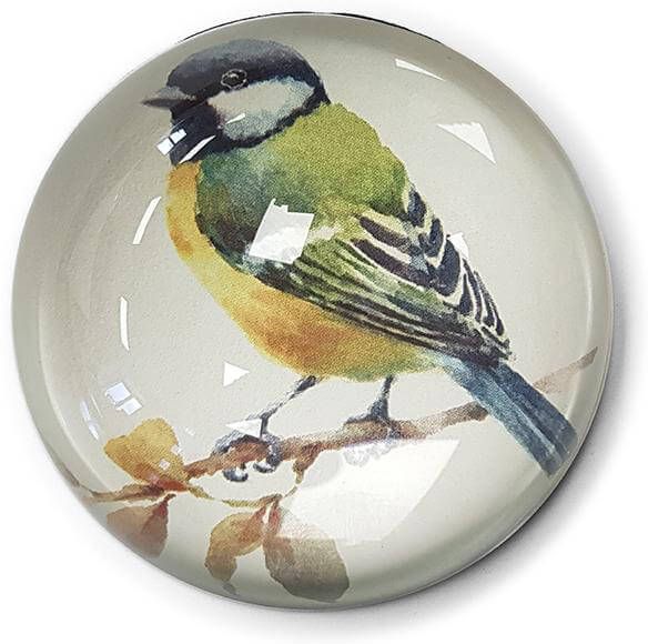 Briefbeschwerer Blaumeise, Glas