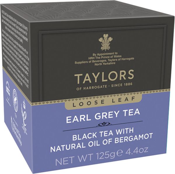 Taylors of Harrogate Earl Grey Tea, loser Tee, 125 g