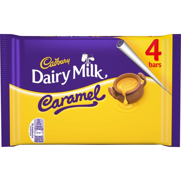 Cadbury Dairy Milk Caramel, 4 Riegel, 148 g