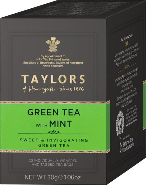 Taylors of Harrogate Green Tea With Mint, 20 Teebeutel (30 g)