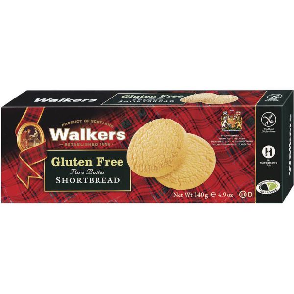 Walkers Glutenfreie Shortbread Rounds, 140 g