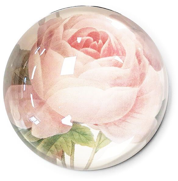 Briefbeschwerer Rose, Glas