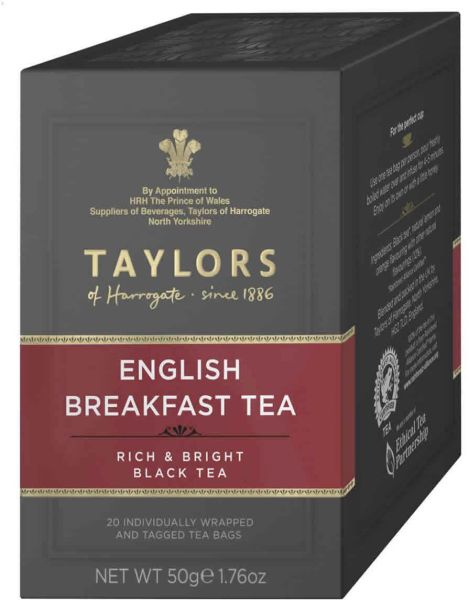 Taylors of Harrogate English Breakfast Tea, 20 Teebeutel (50 g)