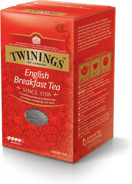 Twinings English Breakfast Tee, loser Tee (200 g)